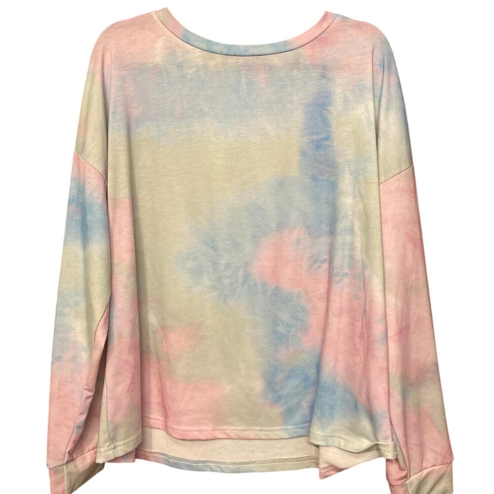 Long Sleeve Cotton Candy Tee Shein XL